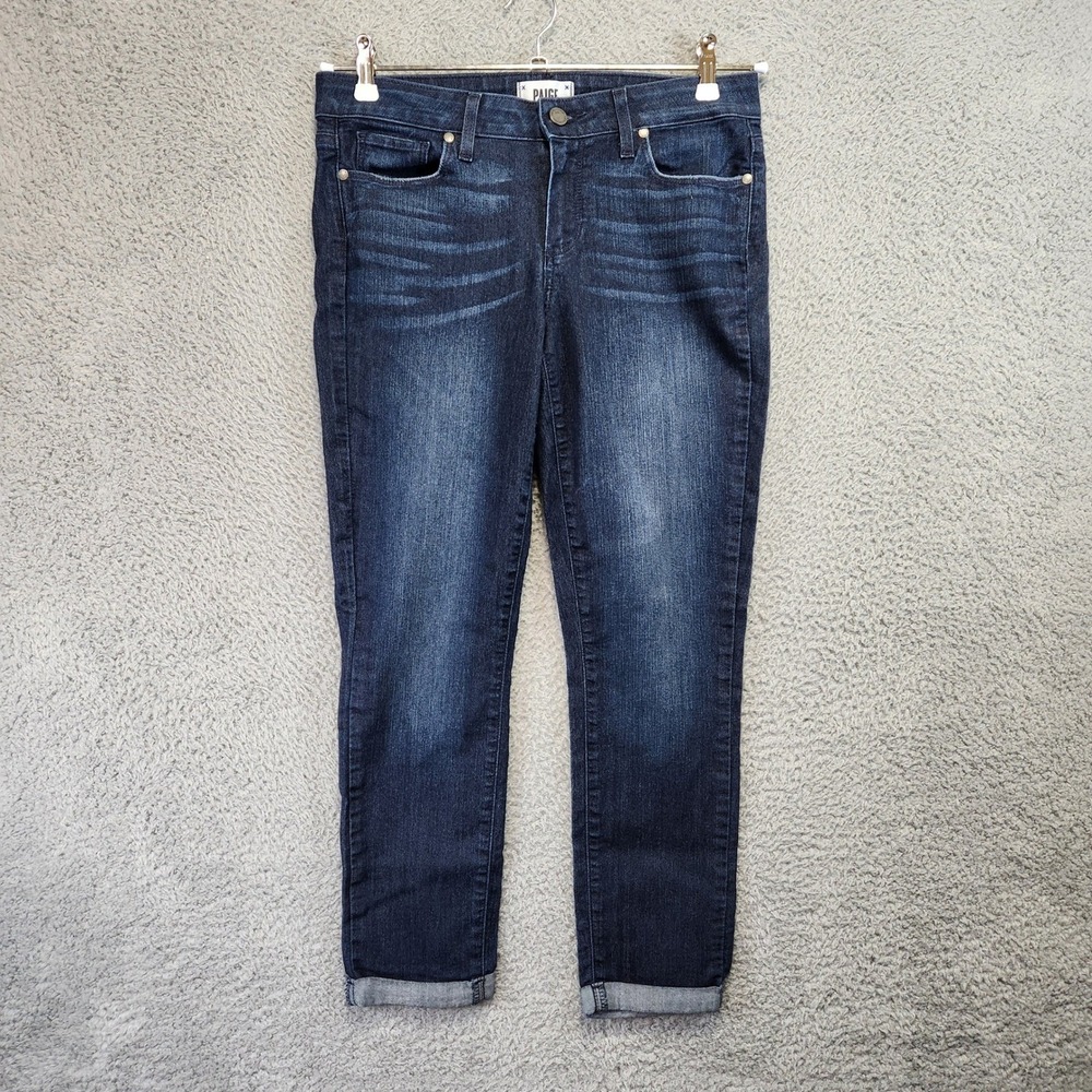 Paige Kylie Crop Jeans Womens 28 (Fits 31x26) Dark Wash Low Rise Denim Y2K